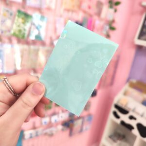 Colourful Heart Photocard Sleeves - Aqua