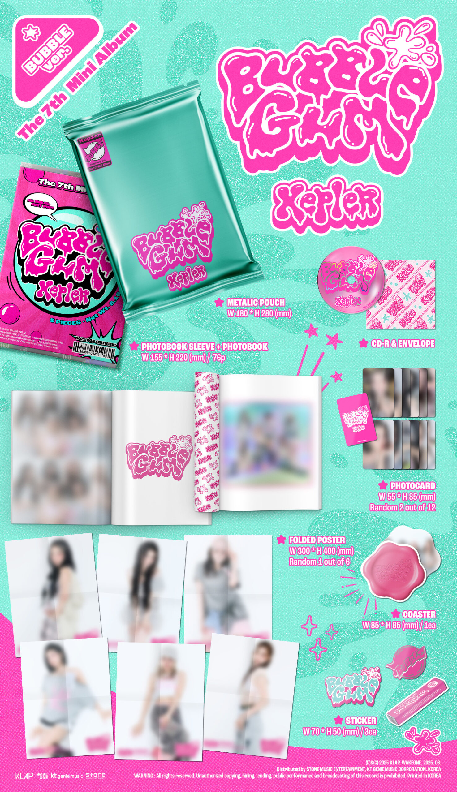 MAKESTAR Lucky Draw Event] Kep1er 7th Mini Album Bubble Gum – the